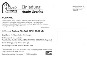 Einladungskarte - Vorwand - 2012